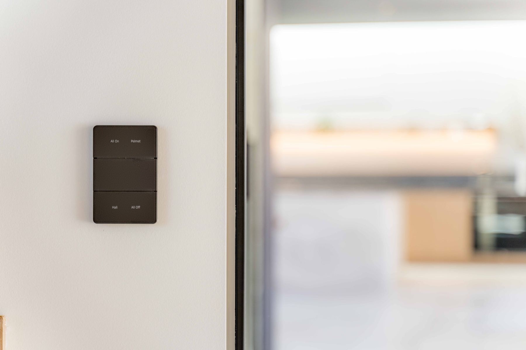 Dynalite keypad with All On, Pelmet, Hall and All Off buttons