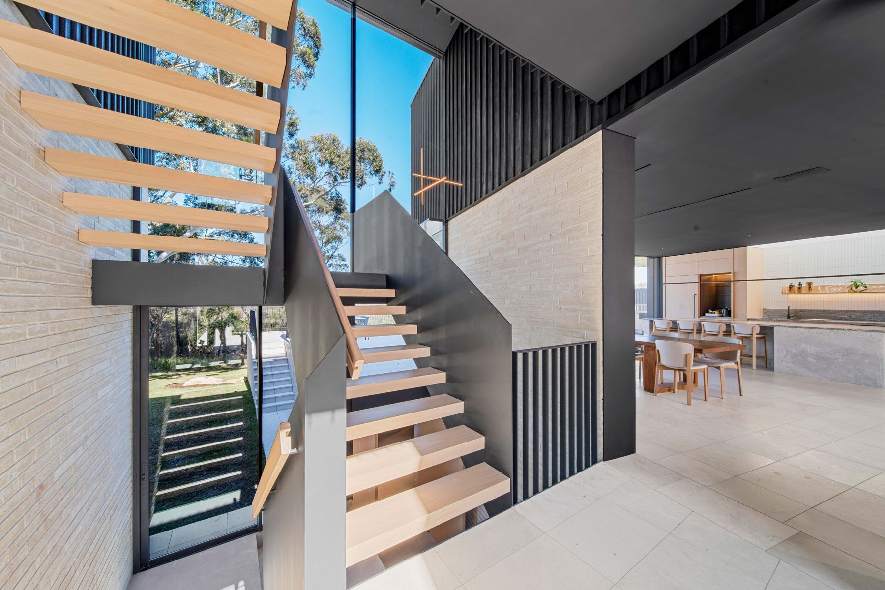 Stair void with pendant