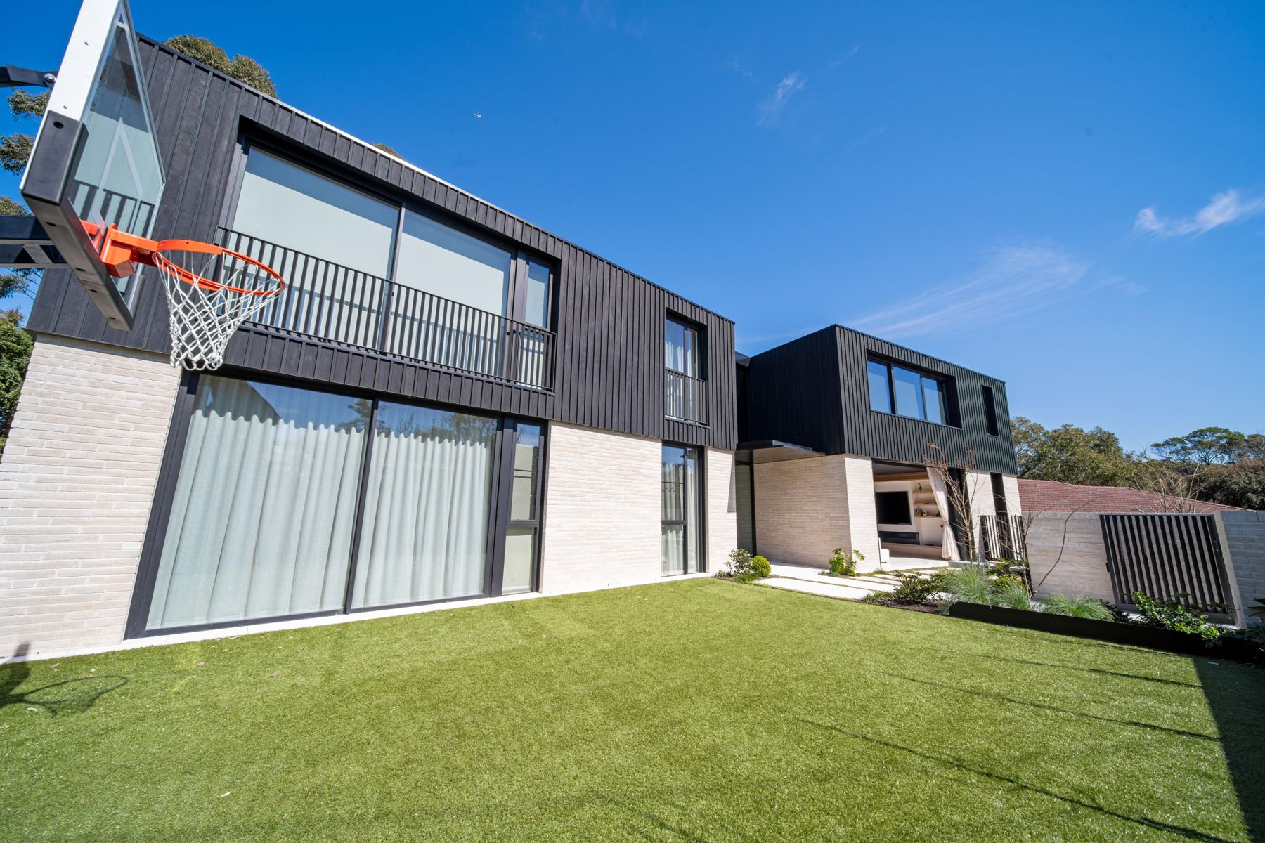 Rear elevation and lawn