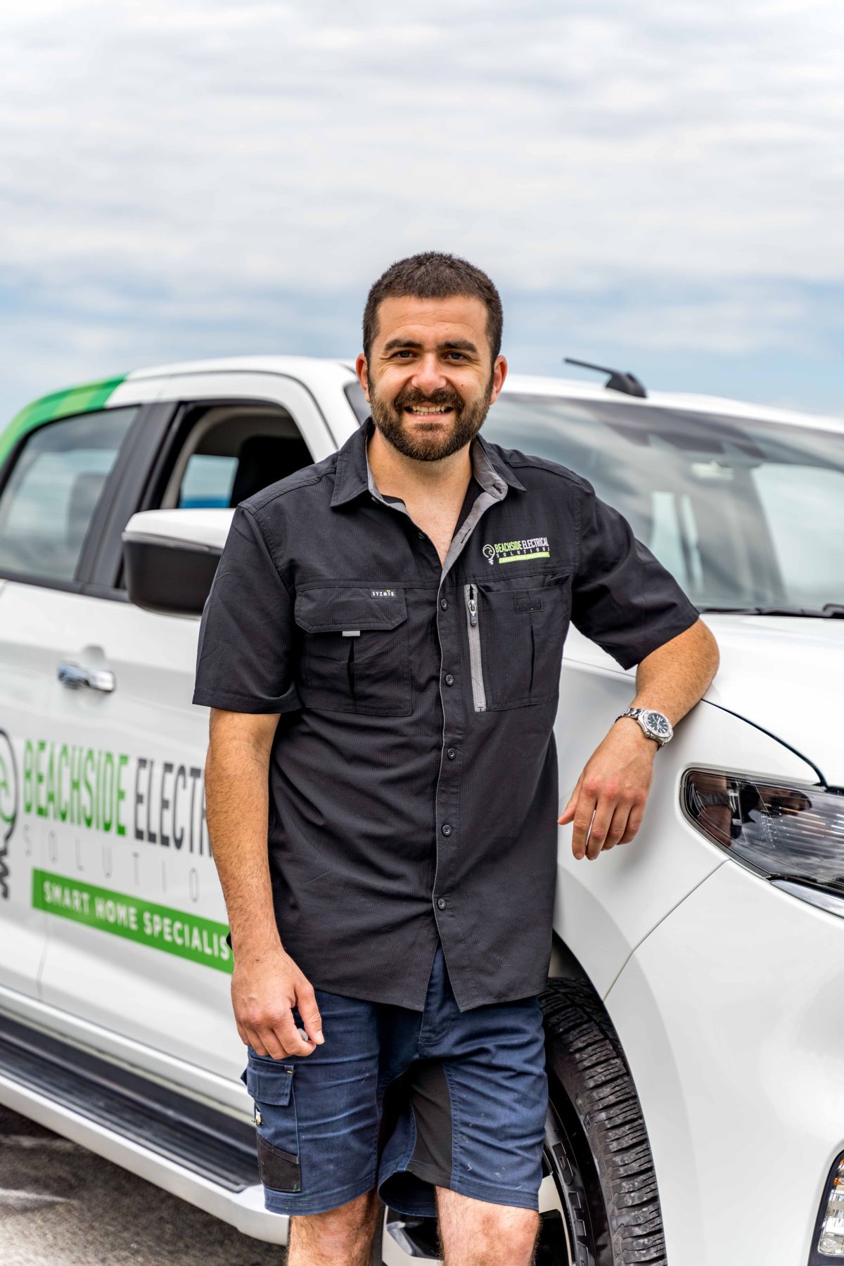 Chris Gelonesi, founder of Beachside Electrical Solutions
