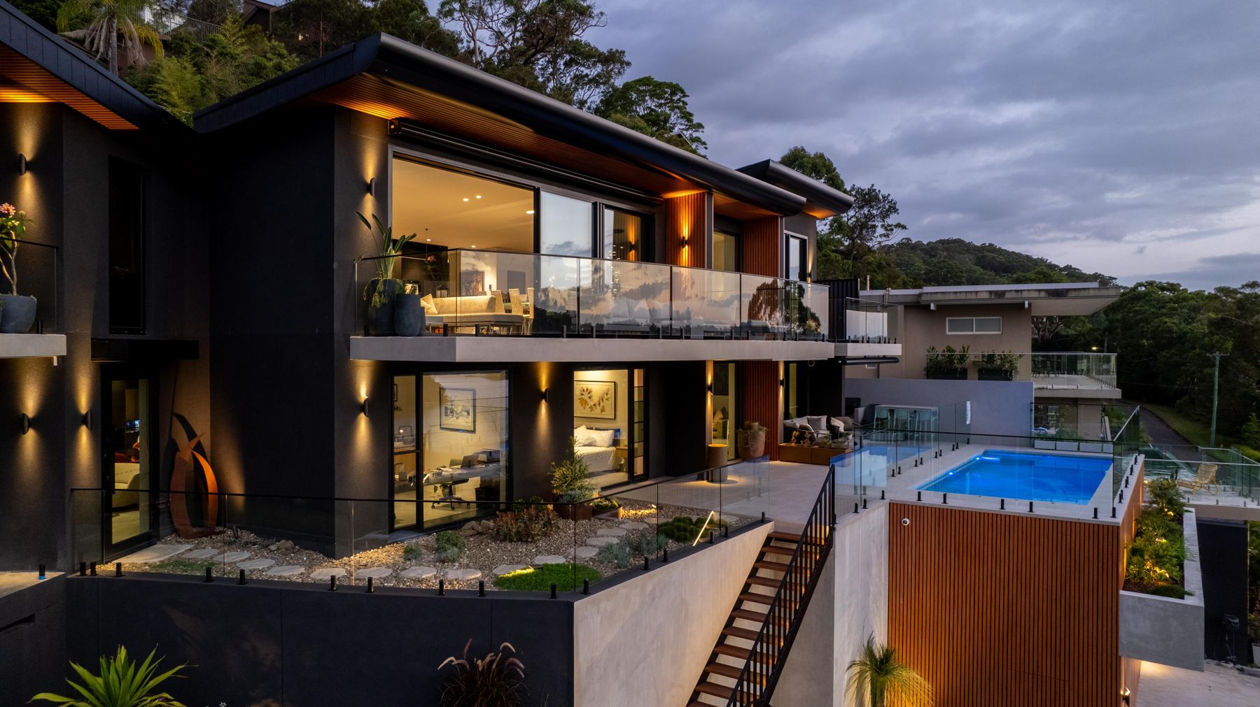 Seaforth residence at dusk