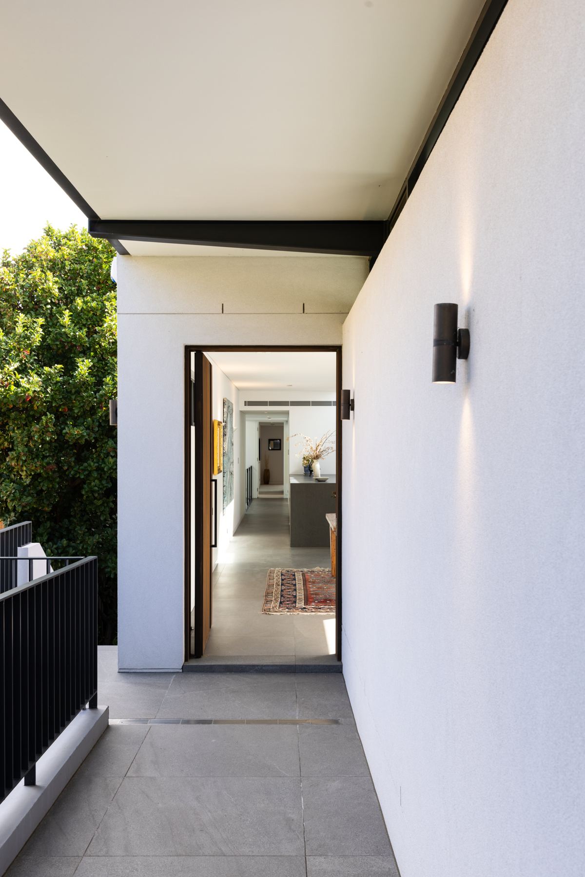 Entry with wall lights